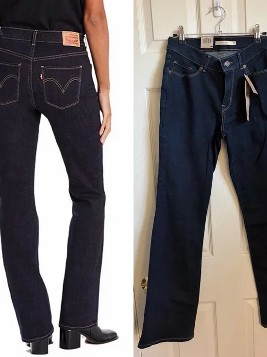 NWT Levi's Women's Dark Blue Bootcut Jeans - Picture 1 of 5